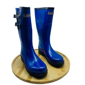 Puddletons with Ortholite Classic Double Strap Rain Boots Women Size 6 Blue